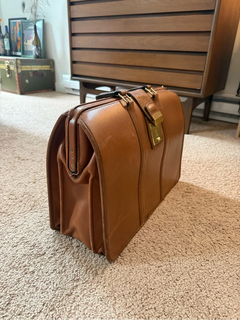 Vintage 1995 Coach Briefcase L7H-5420 | Tan Leather | USA Made